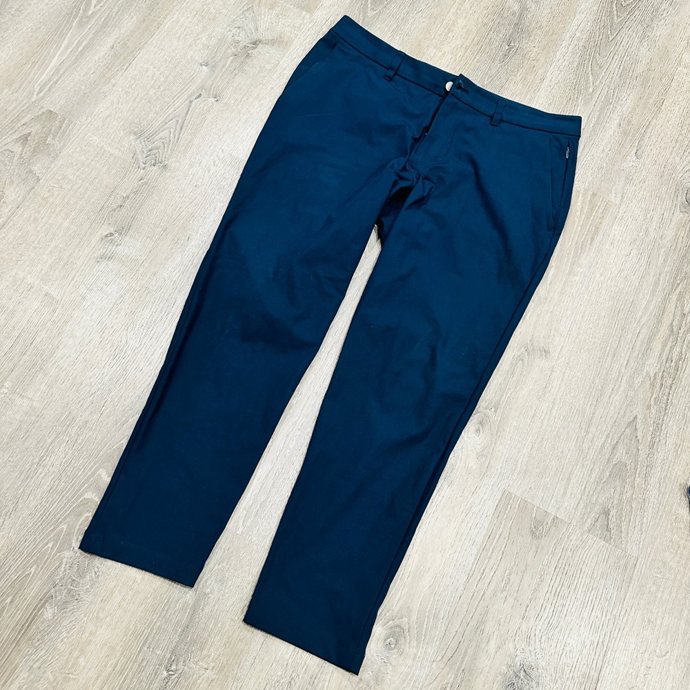 Lululemon Pants Men's 36 Commission Navy Blue Warpstreme LM5AO4S.03 Slim Pant